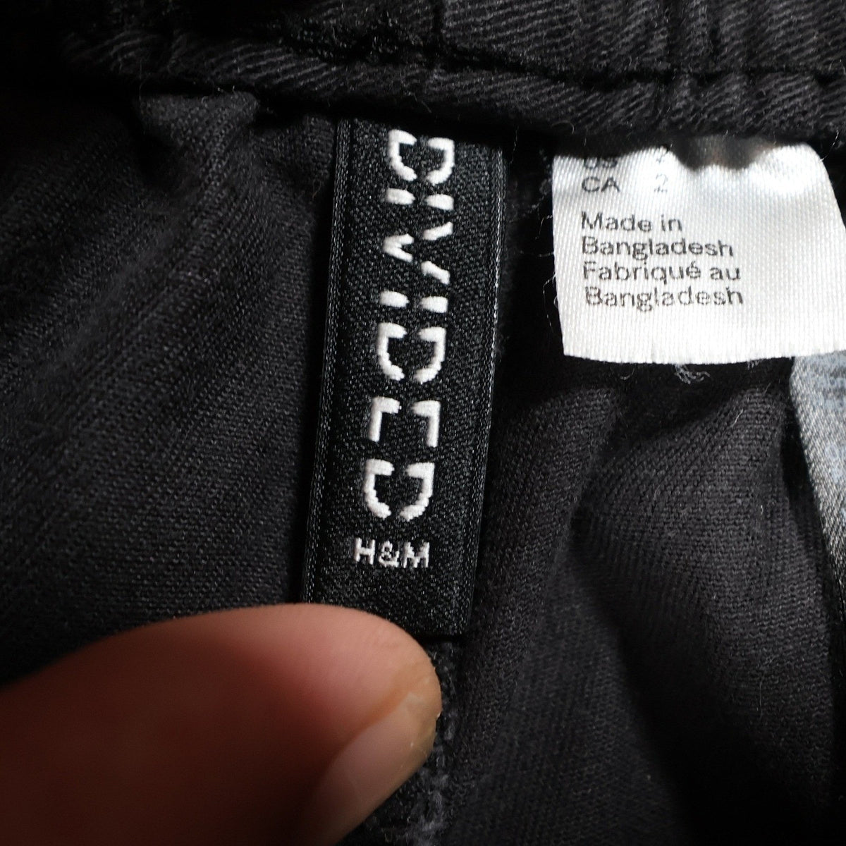 H&M Divided Cargo Joggers Womens Size 2 Black Cotton Utility Streetwear Pants
