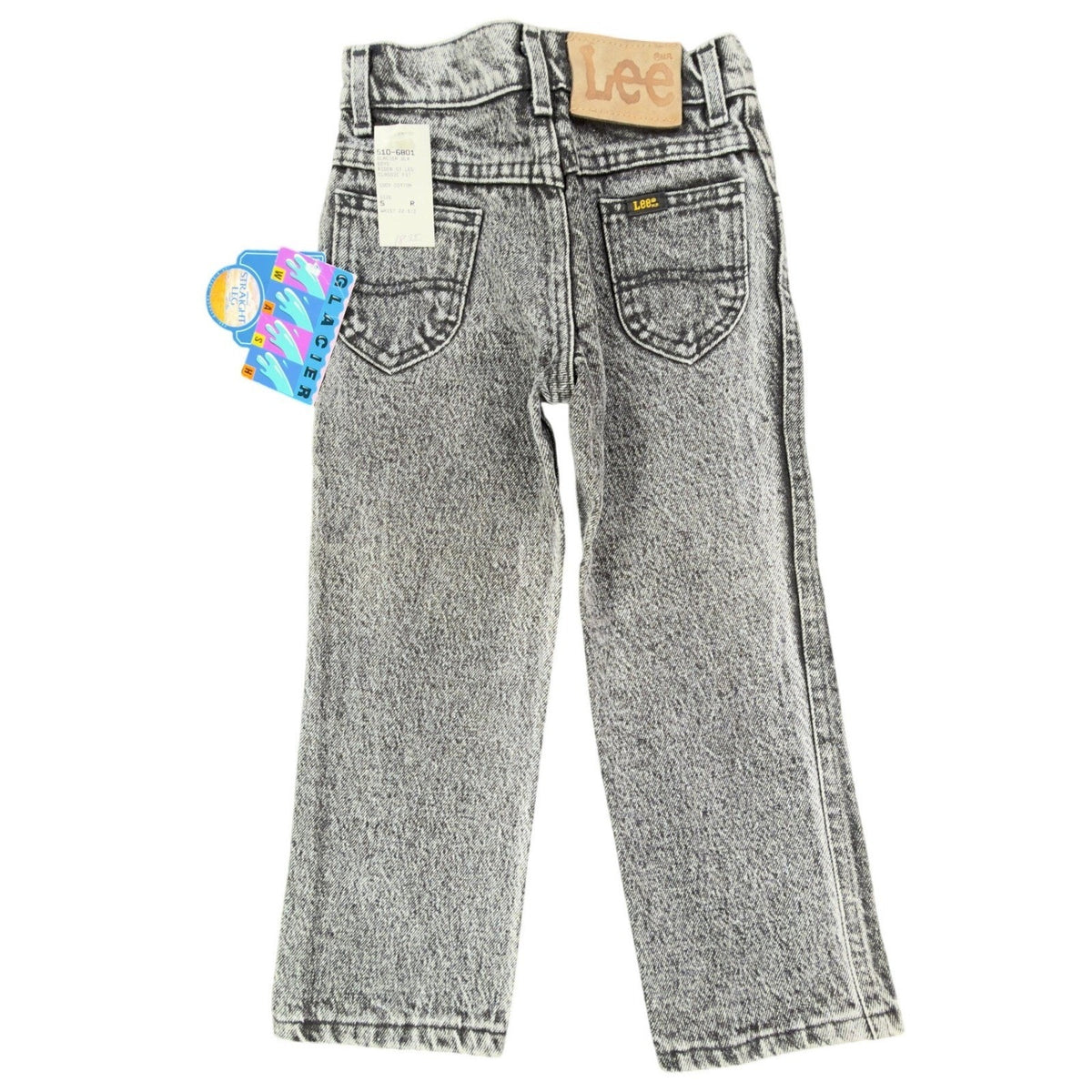 Lee Vintage 80s Riders Jeans Boys 5 Reg Glacier Acid Wash Denim NWT USA