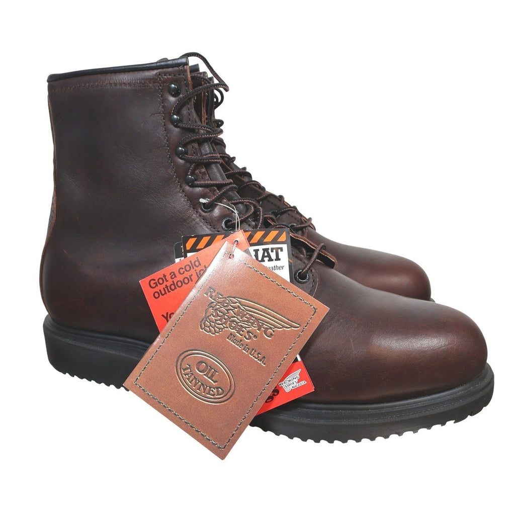Red Wing 4412-3 Work Boots Mens 12 E2 Brown Leather Steel Toe EH New
