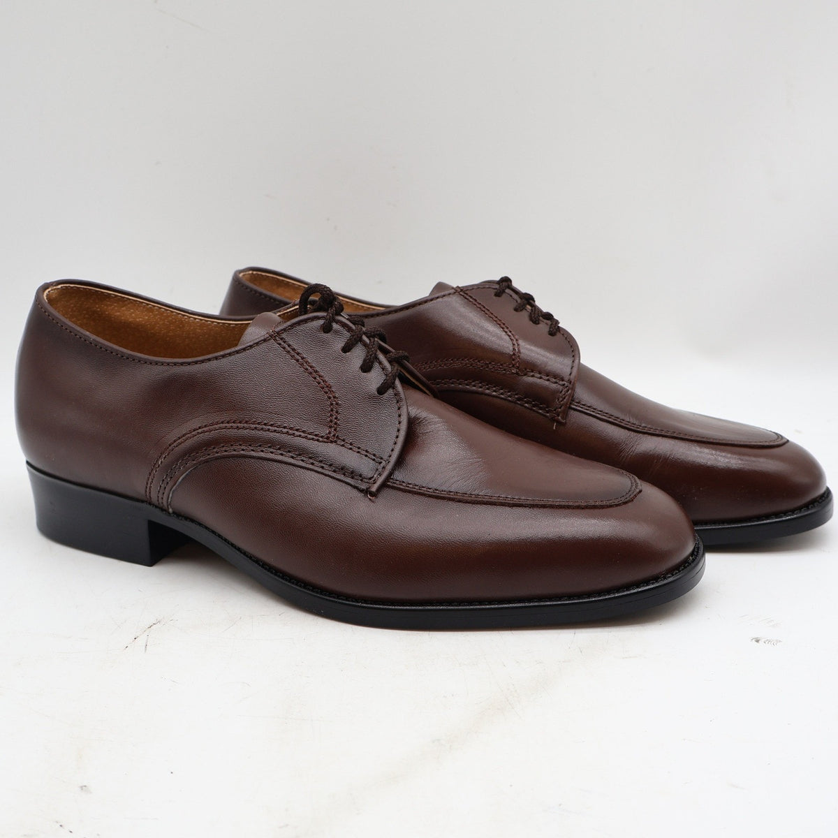 Vintage Barclay 97124 Brown Leather Oxford Shoes Men's 9.5 EEE Wide USA Deadstock