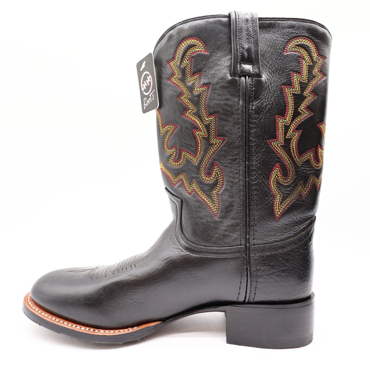 Double-H Super Roper Western Boots Mens 8.5 Black Leather NWT 3392