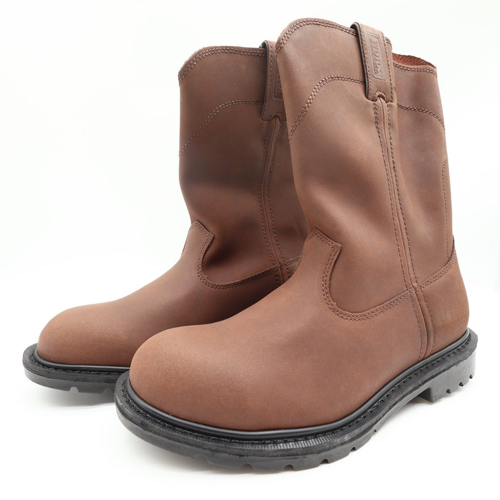 Worx Red Wing 5701 Steel Toe Boots Mens 11 Brown Leather Work Pull-On NIB - take2supply