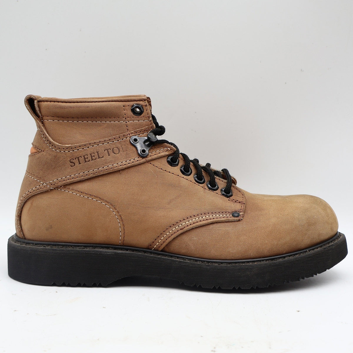Carolina Steel Toe Boots Mens 9 D Vintage Tan Leather 4Comfort Work Made in USA - take2supply
