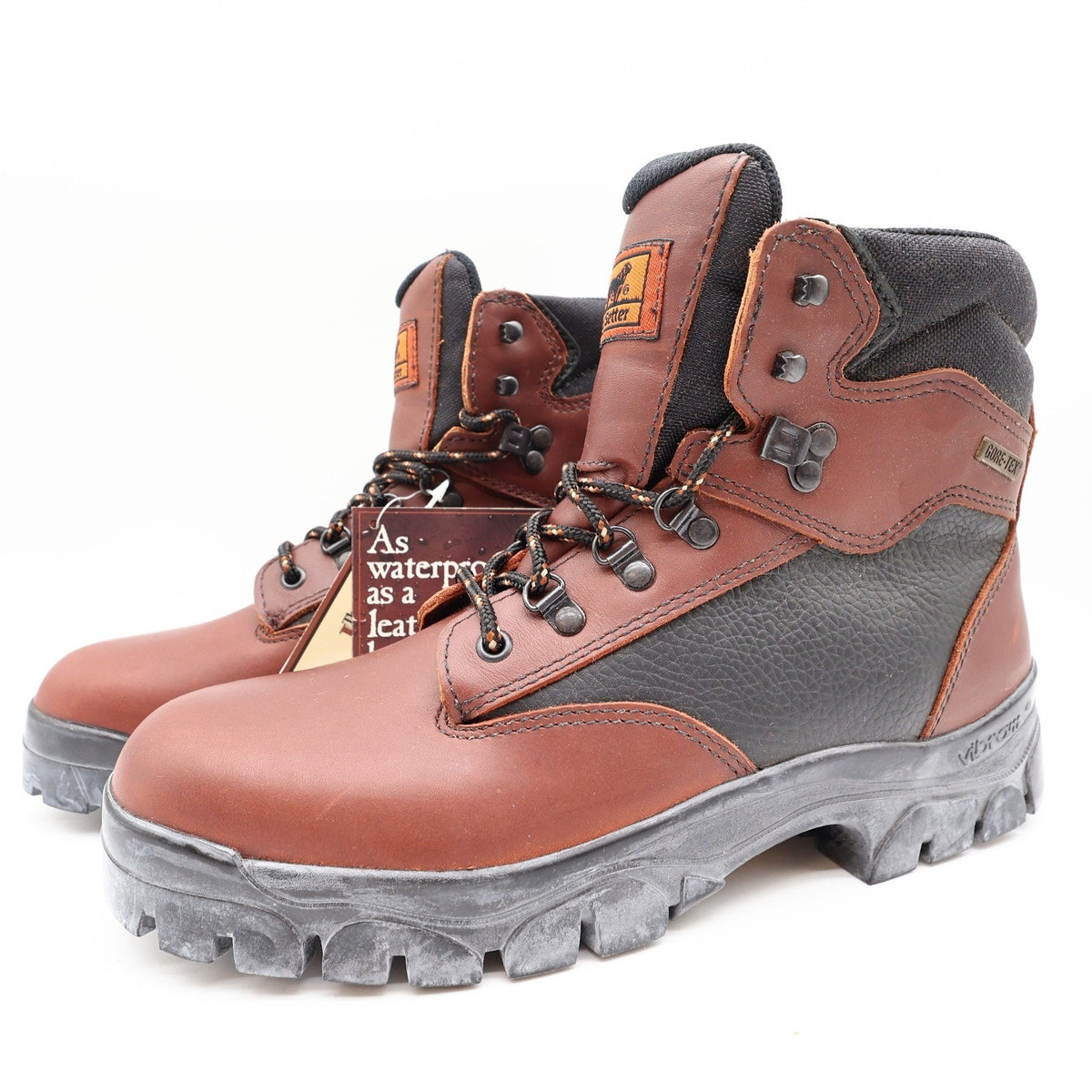 Irish Setter 802 Ram Boots Mens 10.5 Brown Leather Gore-Tex Vibram NWT