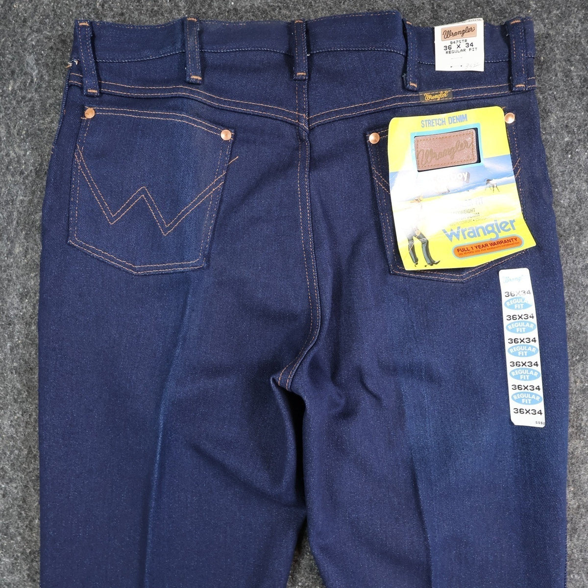 Wrangler Vintage 80s Cowboy Cut Jeans Mens 36x34 Stretch USA Made NOS NWT - take2supply
