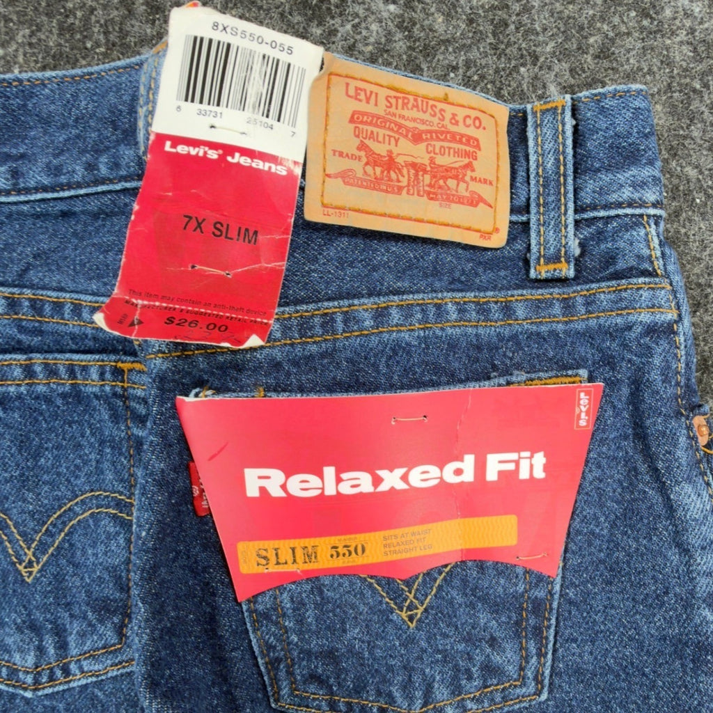 Levi's Vintage Style Relaxed Fit Jeans Boys 12 Reg Blue Denim NWT