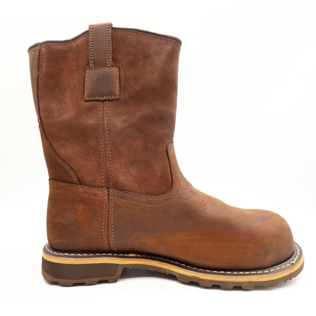 Carhartt Nano Composite Toe Pull-On Boot Mens 11W Brown Leather Waterproof NEW