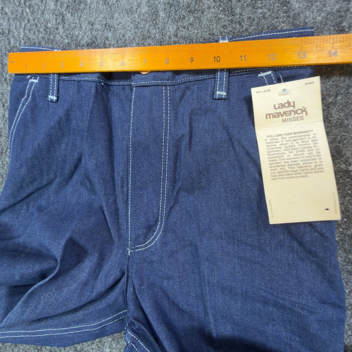 Lady Maverick Vintage 70s Jeans Women 10 Blue Denim High Waist NWT USA Made