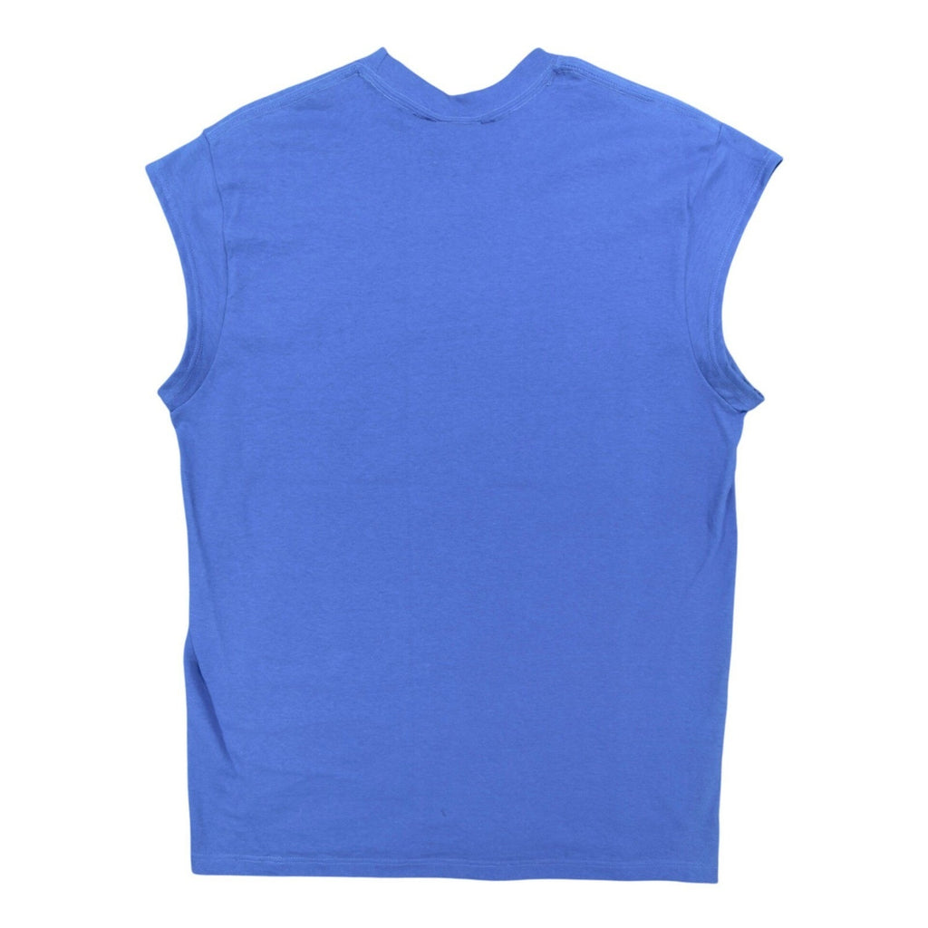 Y2K Nike Center Swoosh Sleeveless Basketball Shirt Men's Medium Blue NWT