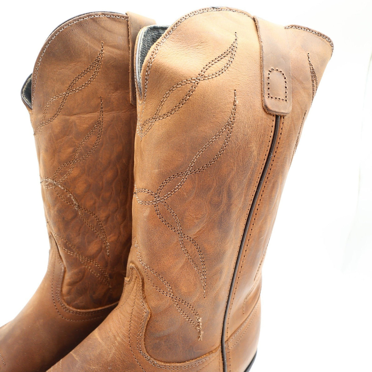 Laredo Brushwood 1805 Tan Leather Western Cowboy Boots Men's 12D NWT