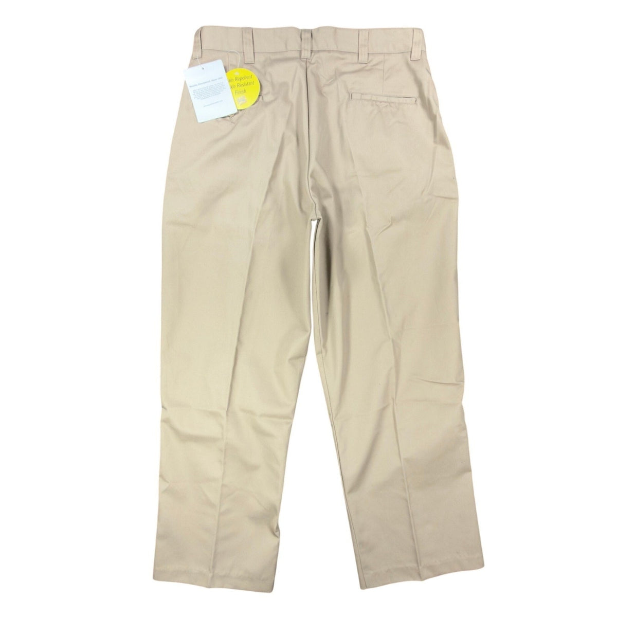 Key Industries Y2K Work Khakis Men 38x29 Tan Poly Cotton NWT