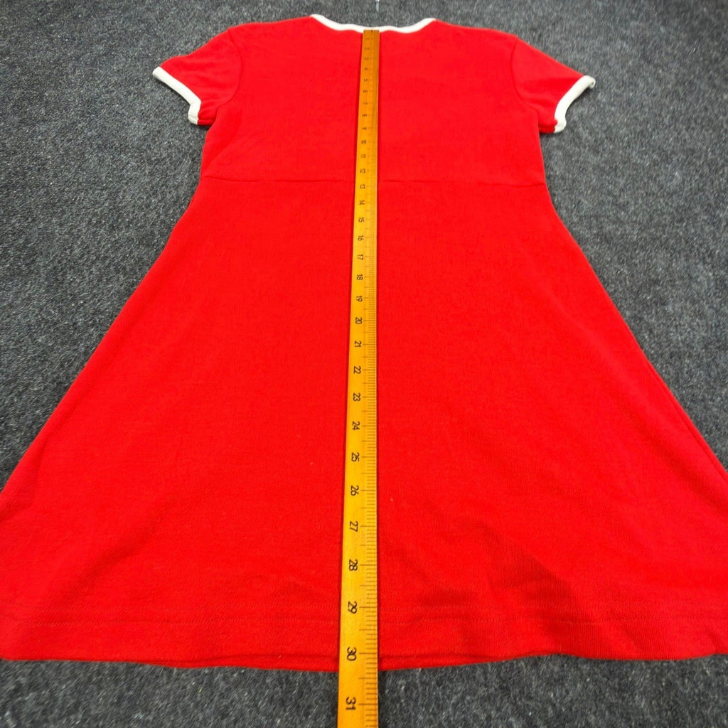 Angel Jones Vintage 70s Ringer Mini Dress Womens Medium Red Acrylic New - take2supply