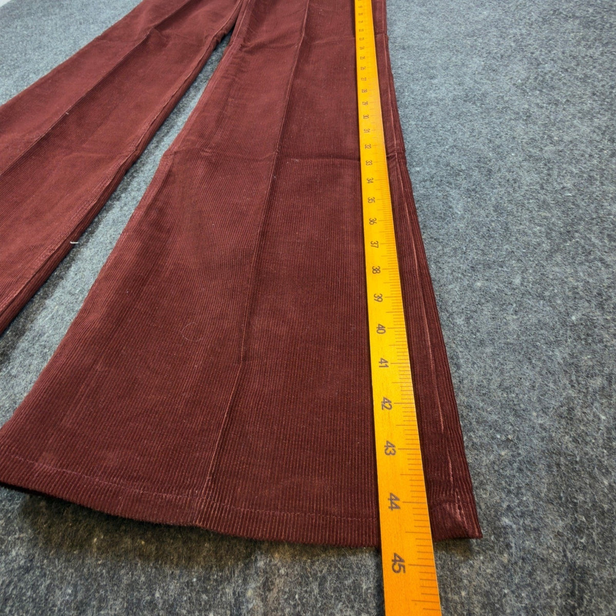 Maverick Vintage 70s Corduroy Flare Pants Juniors 13 Burgundy NWT Deadstock USA - take2supply