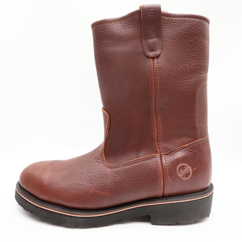 Double-H Boots Steel Toe 10 D Mens Brown Leather Vintage Y2K Work Boots New Box
