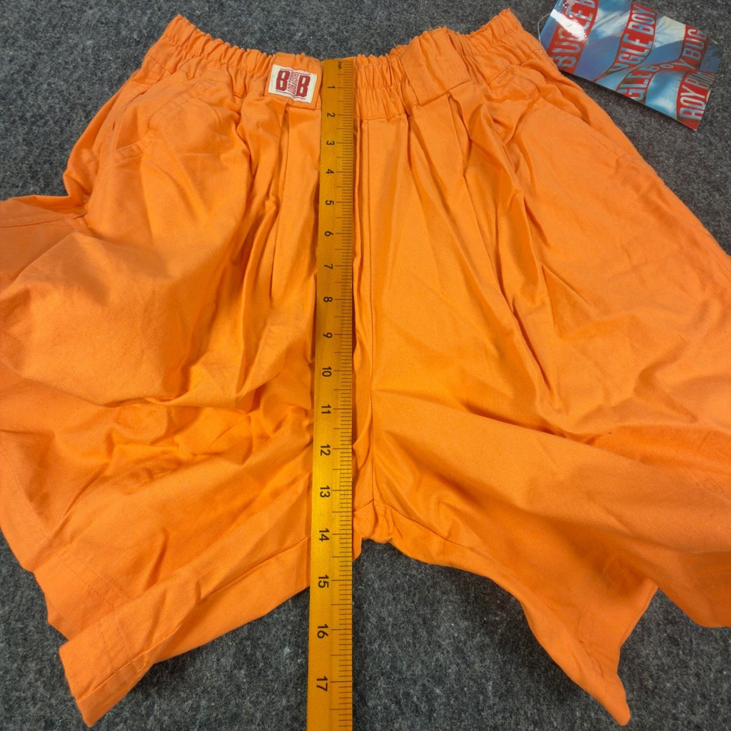 Bugle Boy Vintage 90s Shorts Womens 7 Orange Elastic Waist Pleated NWT