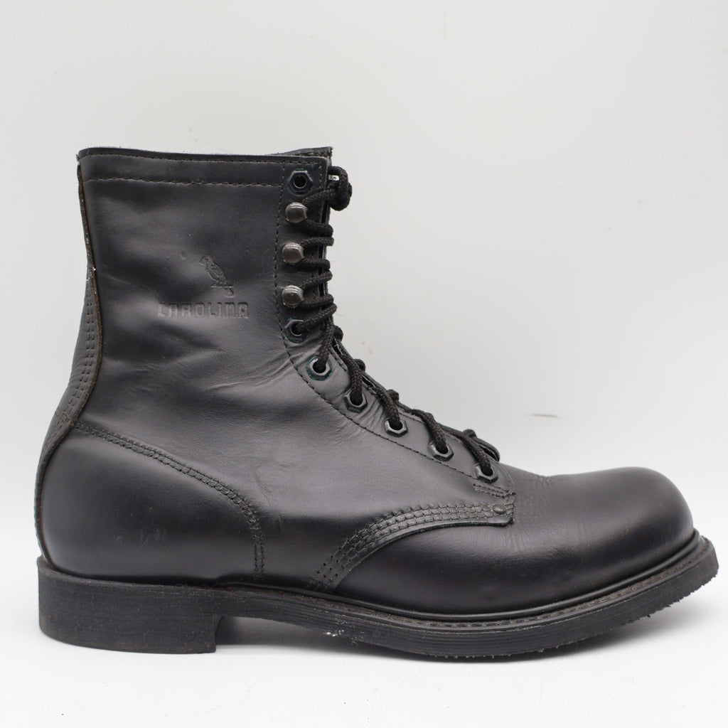 Carolina 849 Work Boots Mens 10.5 D Vintage Made in USA Black Leather Deadstock