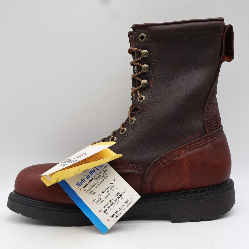 Carolina 8006 Work Boots Mens 10 2E USA Made Briar Pitstop Leather Goodyear Welt