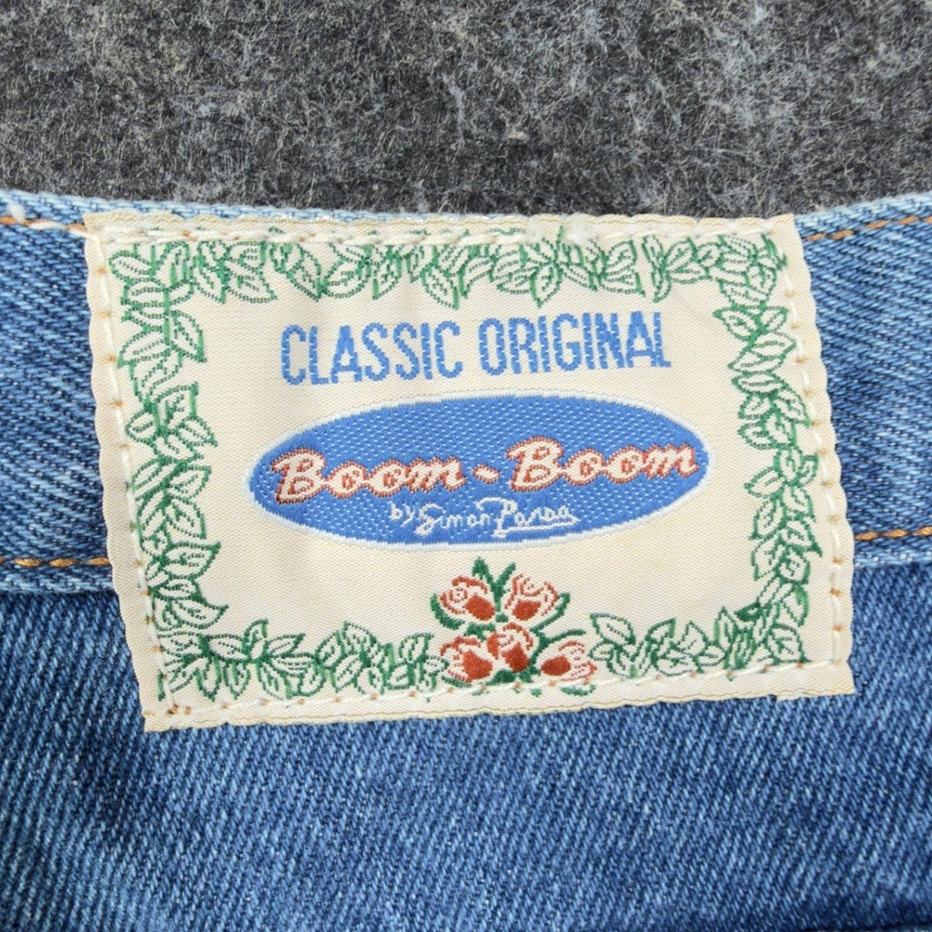 Boom Boom Vintage 90s Denim Shorts Womens 11/12 Blue Cotton NWT Made in USA - take2supply