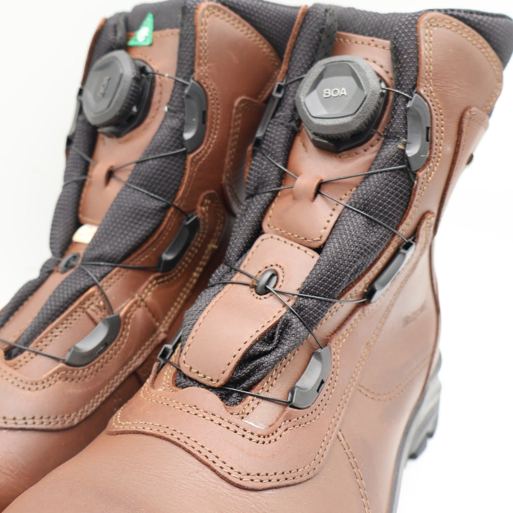 Grisport BOA Constructor Work Boots Mens 12 Brown Leather Waterproof Vibram NEW