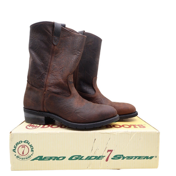 Vintage 90s Double-H 2620 Aero Glide 7 Steel Toe Western Boots Men's 10.5EE USA NIB