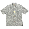 Beyond Paradise Hawaiian Shirt Mens Medium Charcoal Silk NWT