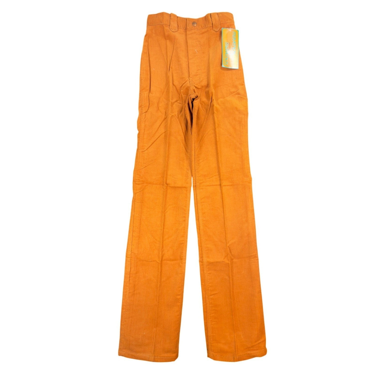 Maverick Vintage 70s Corduroy Flare Pants Juniors 7 Orange Bell Bottoms NWT - take2supply