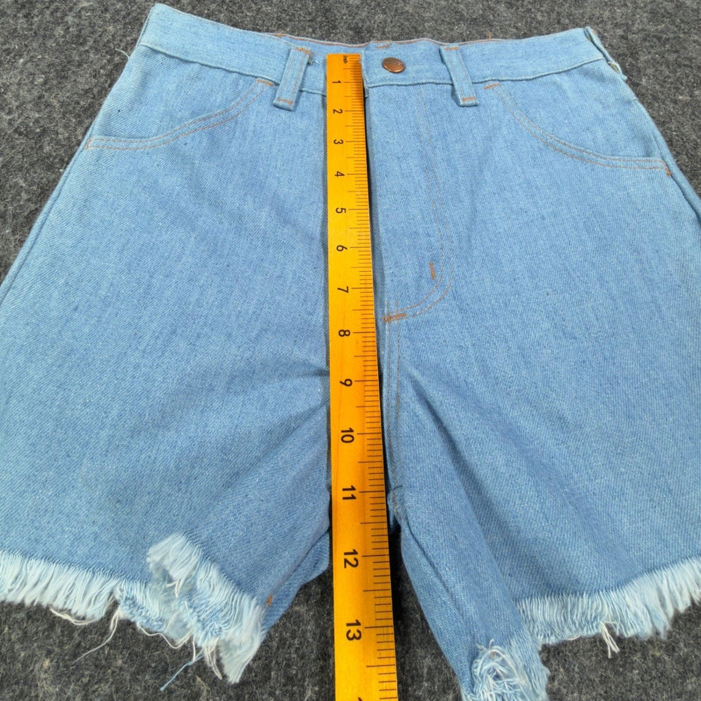 Maverick Vintage 70s Frayed Denim Shorts Boys 14 Regular Light Blue NWT USA - take2supply