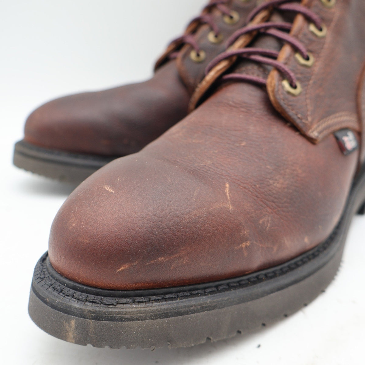 Justin Work Boots Mens 9.5 D 765 Briar Pitstop Steel Toe Leather USA Made NEW