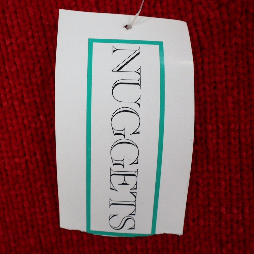 Nuggets Sweater Vest Medium Red Vintage 90s Chenille Knit V-Neck RN 94829