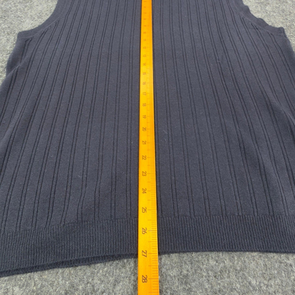 Port City Khaki's V-Neck Sweater Vest Mens XL Navy Blue Acrylic NWT Deadstock - take2supply