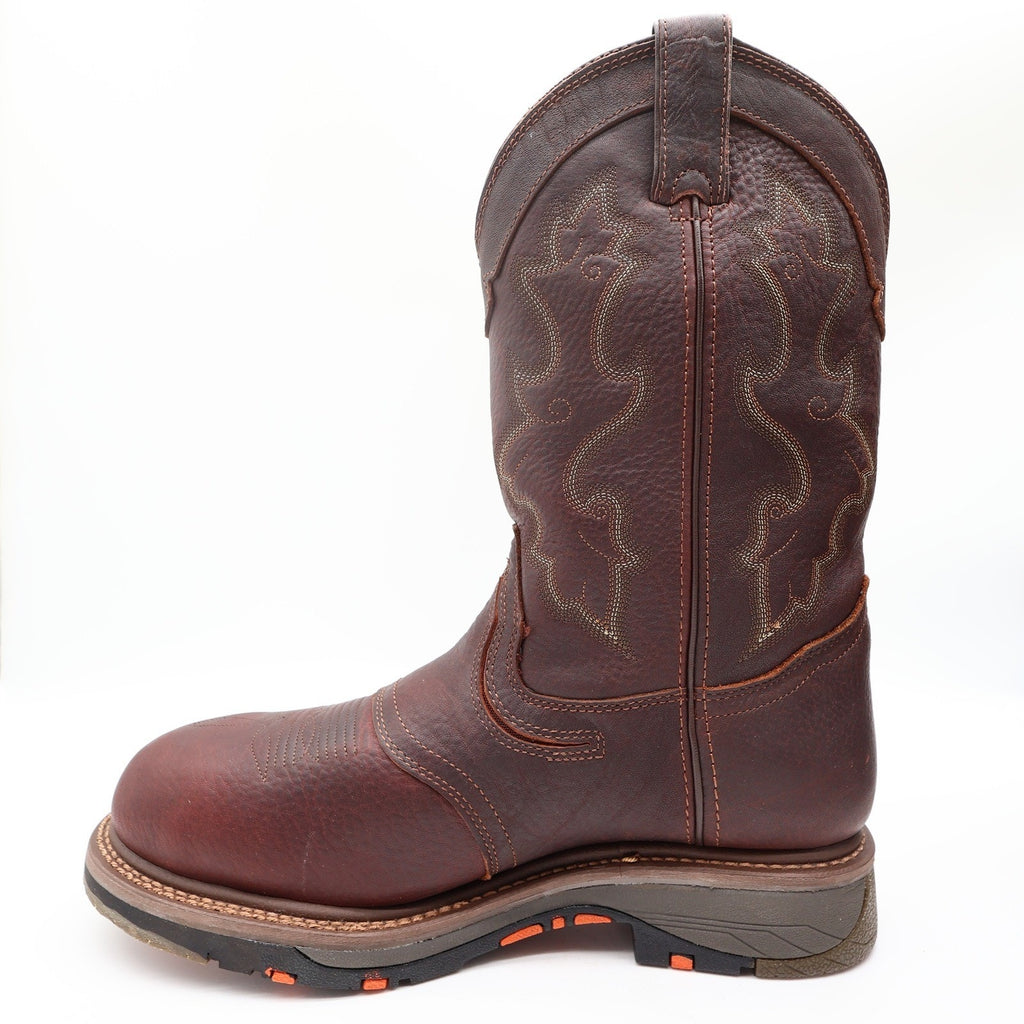Double-H Boots Mens 11 D Roper Leather Work Safety Toe DH5133 Brown NIB
