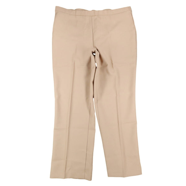 Donnkenny Pants Womens 38 Vintage 70s Beige Stretch Elastic Waist Made USA NWT