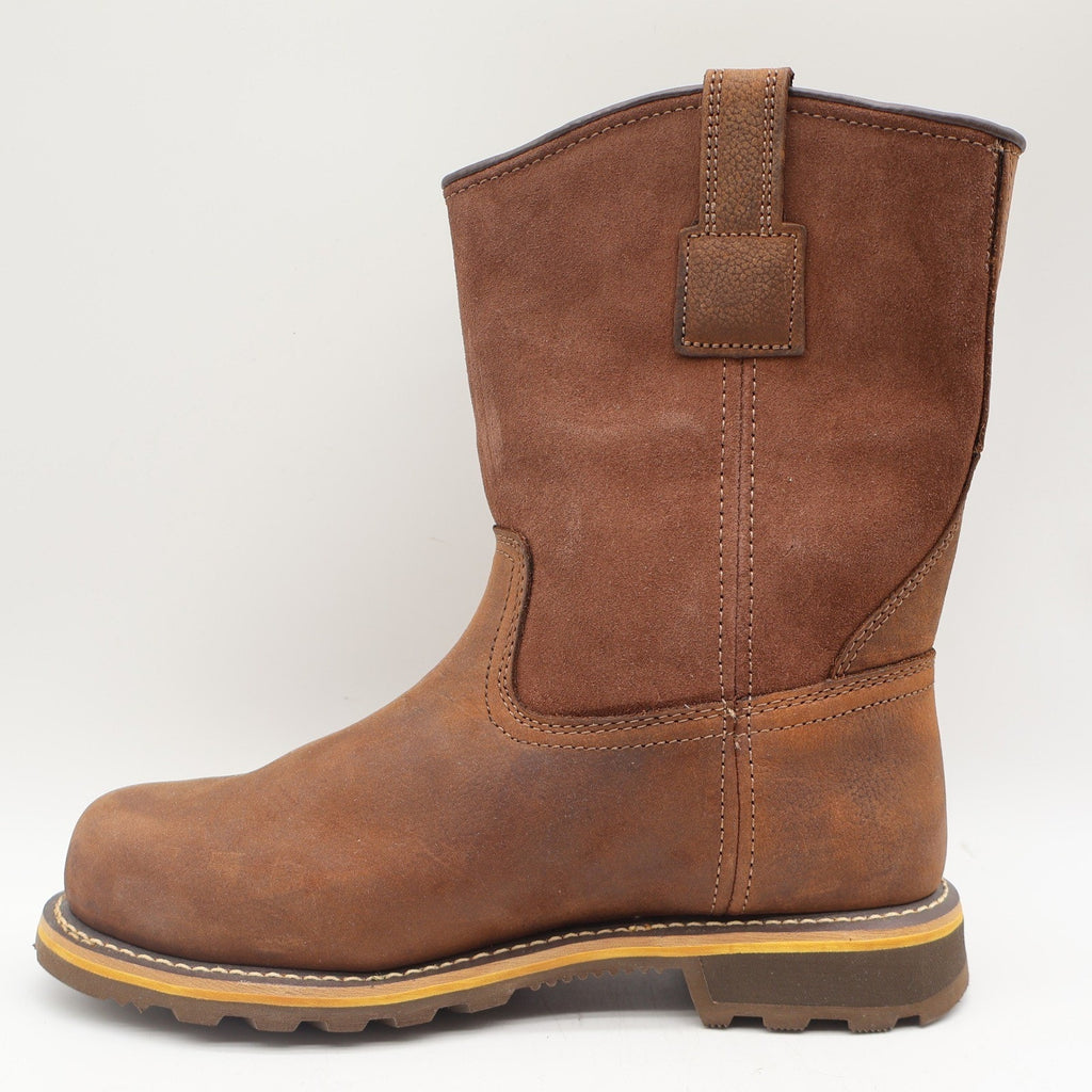 Carhartt Waterproof Pull-On Work Boot Mens 9 Brown Leather Soft Toe CMP1053 - take2supply