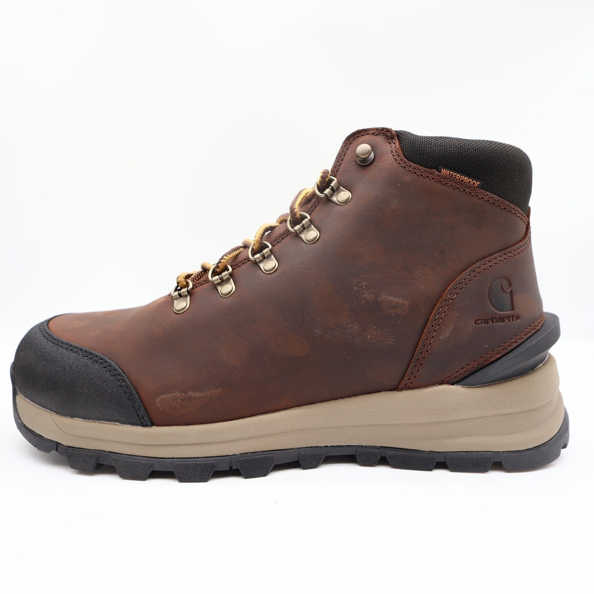 Carhartt Gilmore Work Boots Mens 12 M Brown Leather Alloy Toe Waterproof NWT - take2supply