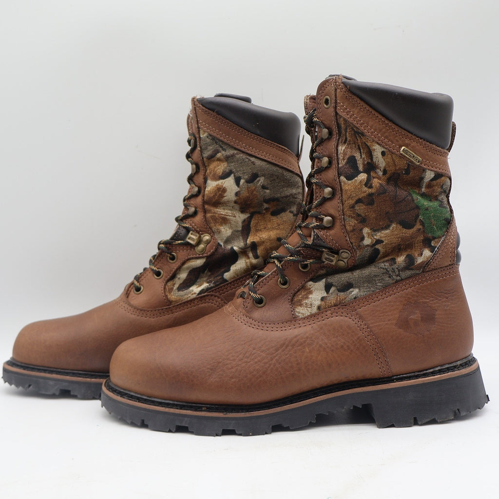 Lake of the Woods Hunting Boots Mens 10.5 D Vintage USA Leather Camo 800g 5263 - take2supply
