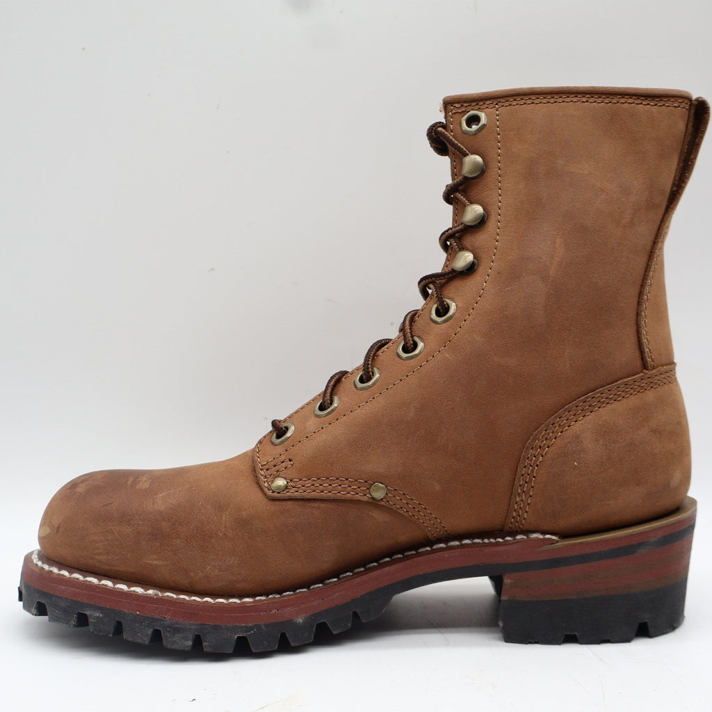 Carolina Logger Boots Mens 8 D Brown Leather Safety Steel Toe Work Boot 8585 NIB - take2supply