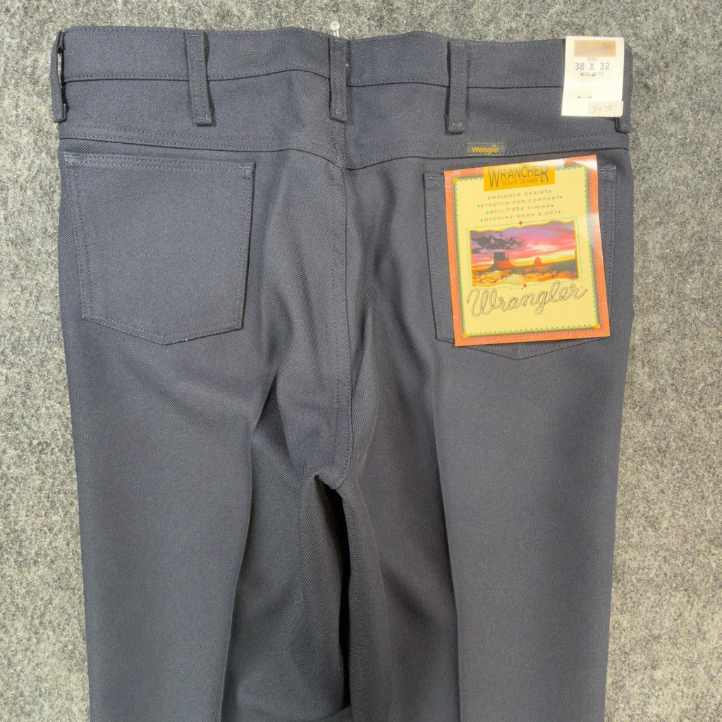 Wrangler Wrancher Bootcut Pants Mens 38x32 Navy Vintage Y2K NWT 82NV