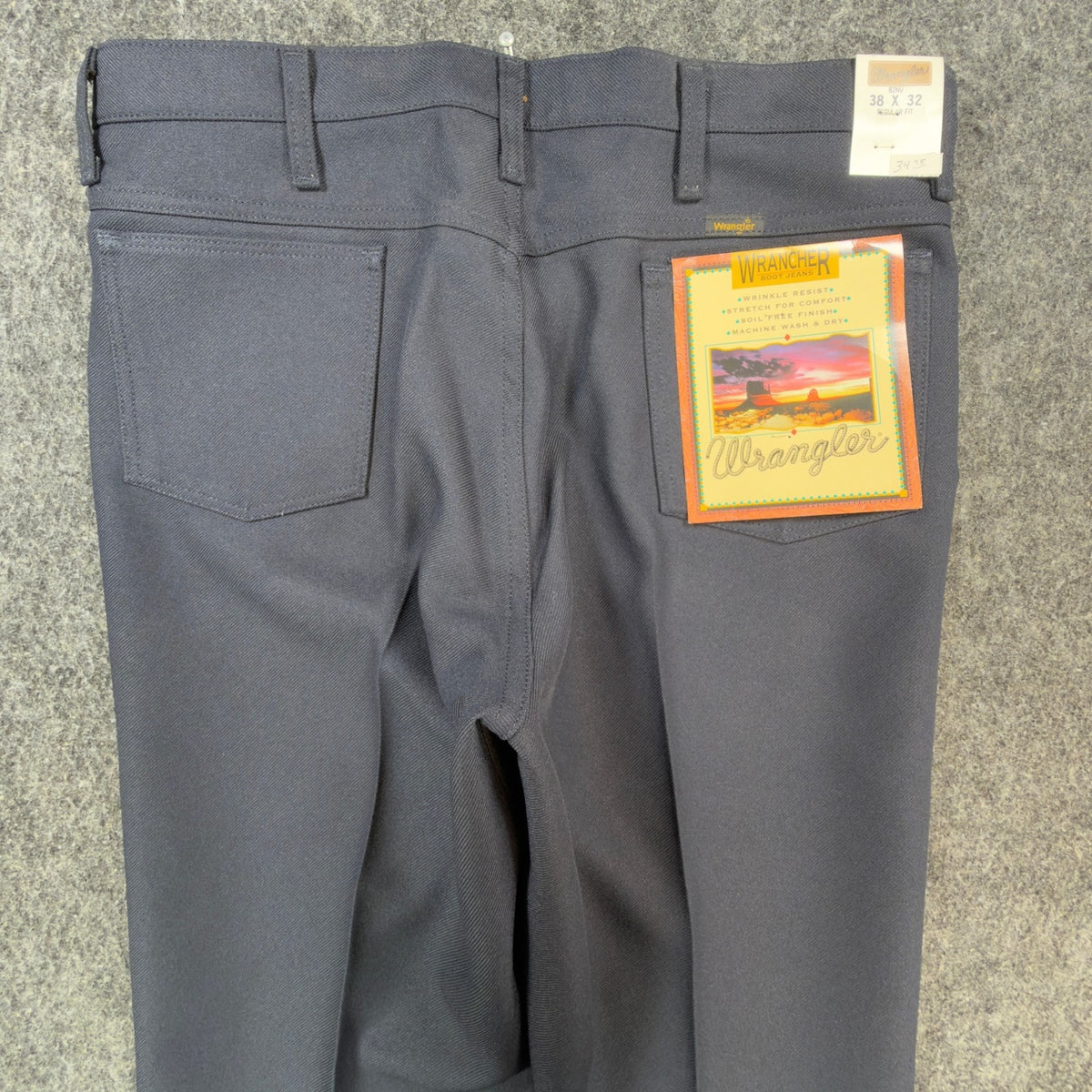 Wrangler Wrancher Bootcut Pants Mens 38x32 Navy Vintage Y2K NWT 82NV