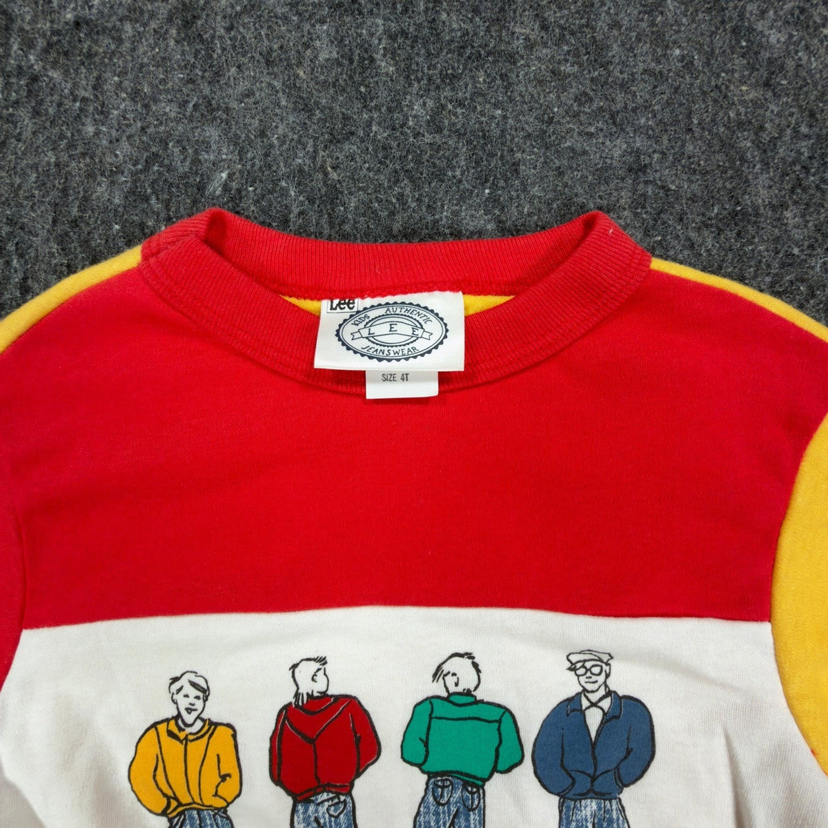 Lee Vintage 90s Colorblock Graphic Shirt Toddler 4T Yellow Cotton NWT - take2supply