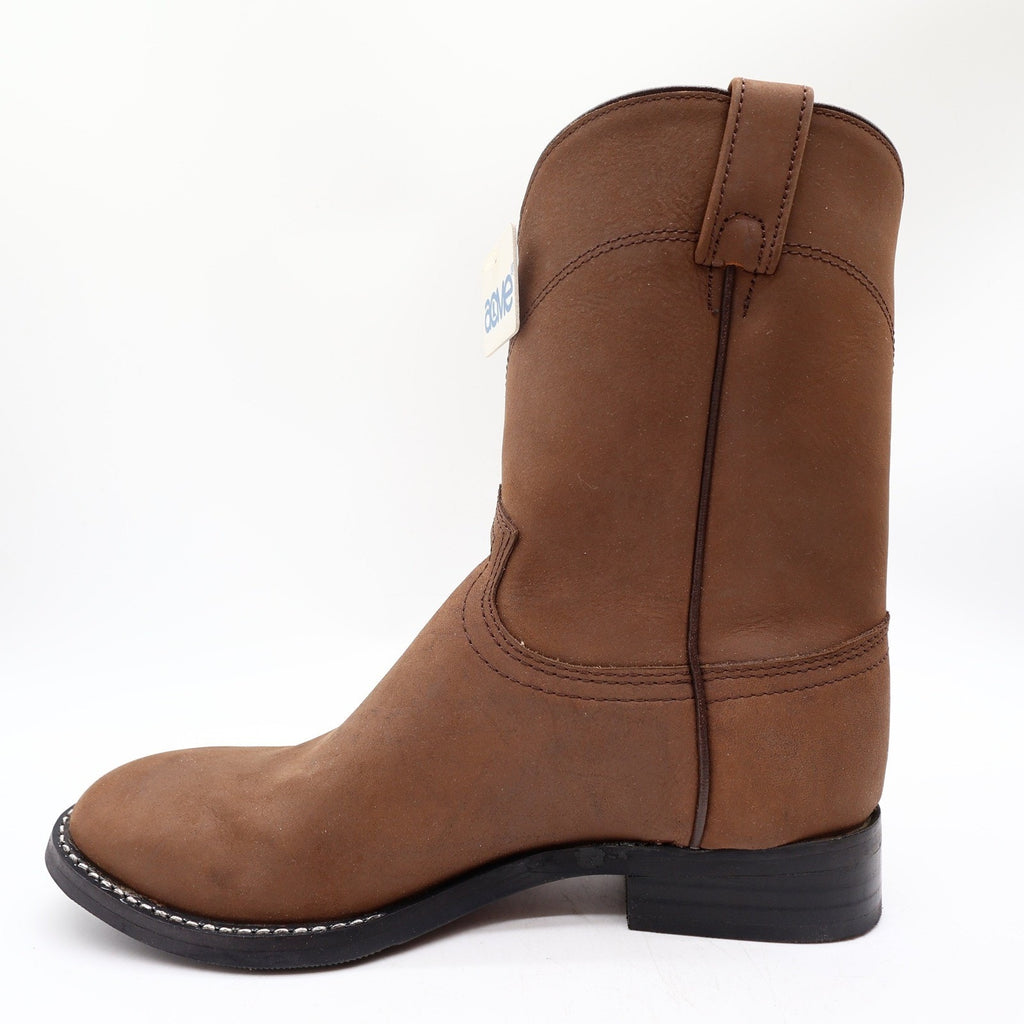Acme Vintage 80s Distressed Leather Roper Cowboy Boots Men 6 D Box NOS