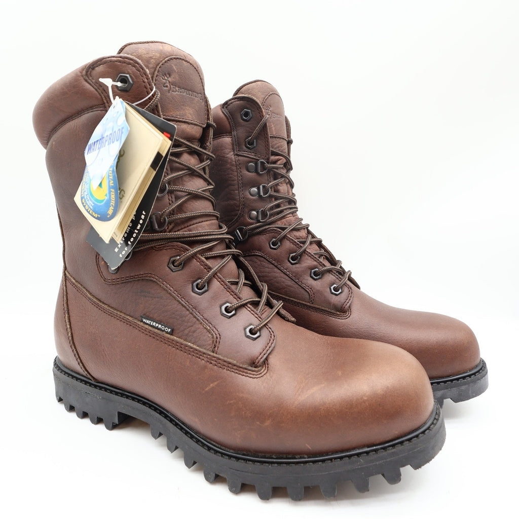 Browning 30203 Hunting Boots Mens 12 Red Brown Leather Waterproof NWT