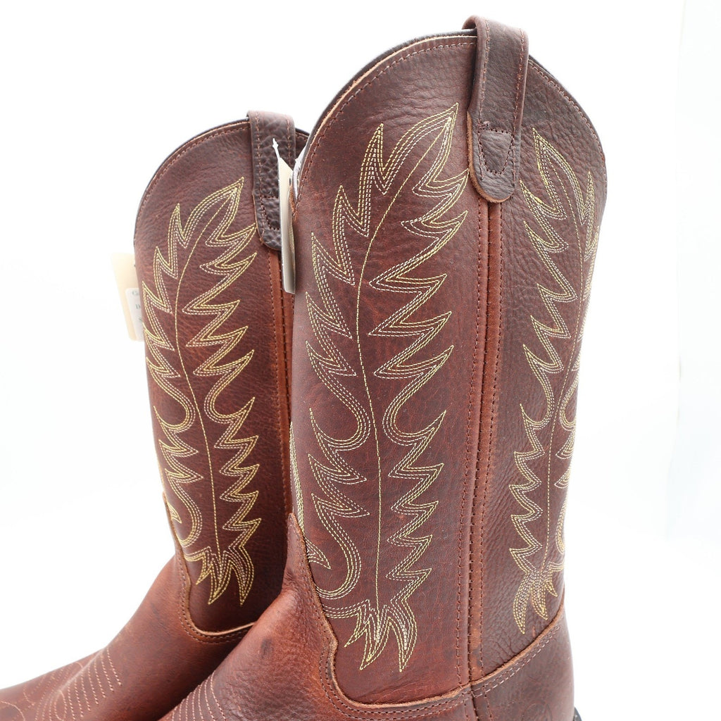 Double-H 3269 12" Work Western Boots Mens 8.5 D Black Walnut Leather NWT - take2supply
