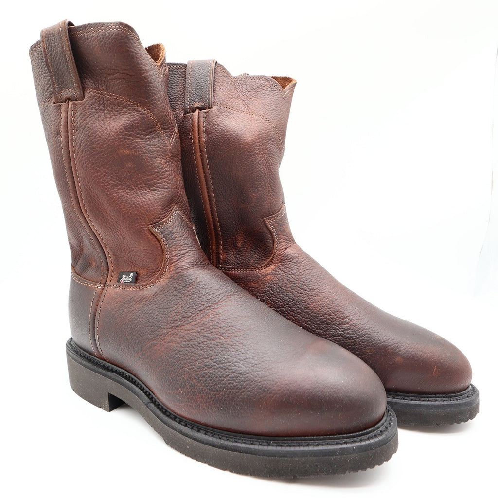 Justin Modern Steel Toe Work Boots Mens 7.5 EEE Brown Leather New In Box 4765 - take2supply