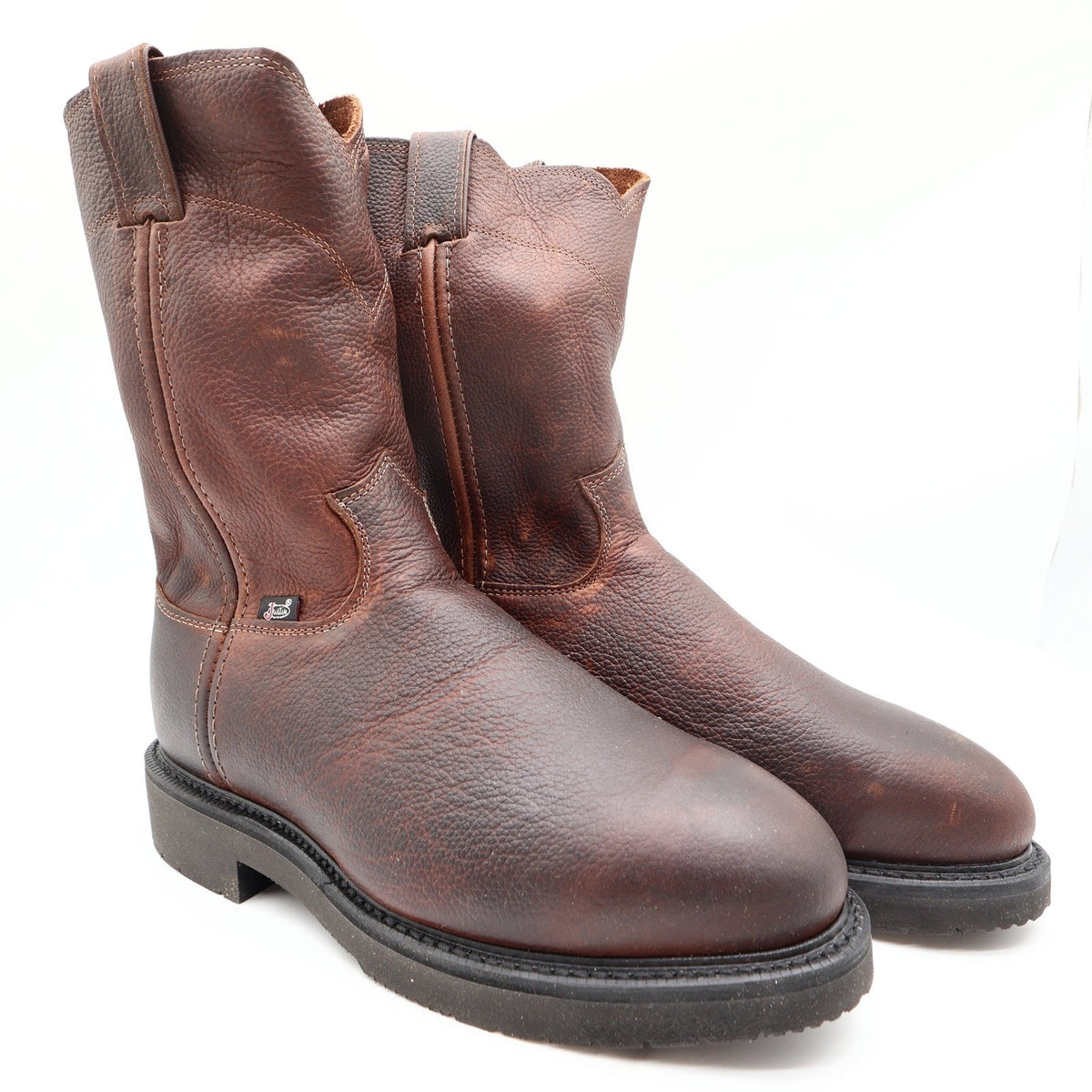 Justin Modern Steel Toe Work Boots Mens 7.5 EEE Brown Leather New In Box 4765 - take2supply