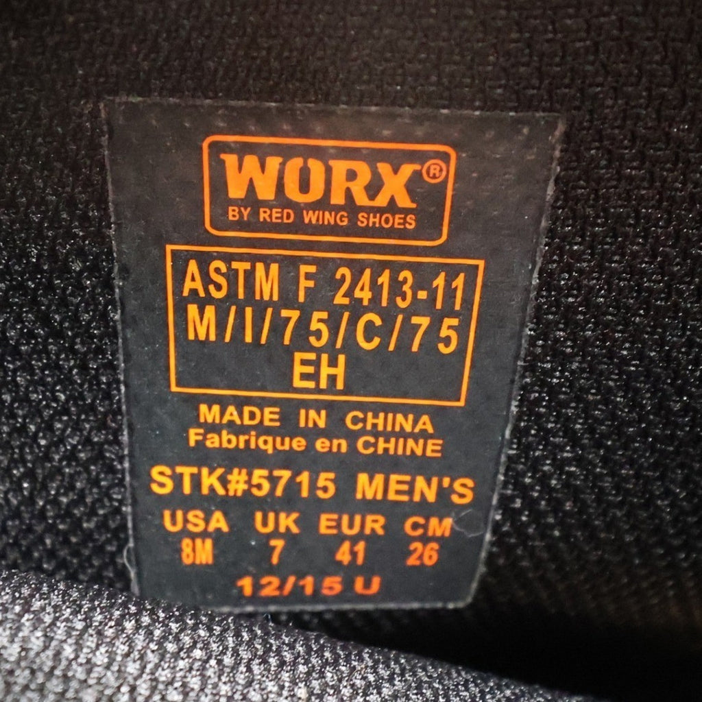 Worx by Red Wing 5715 Steel Toe Boots Mens 8 Brown Leather New In Box - take2supply