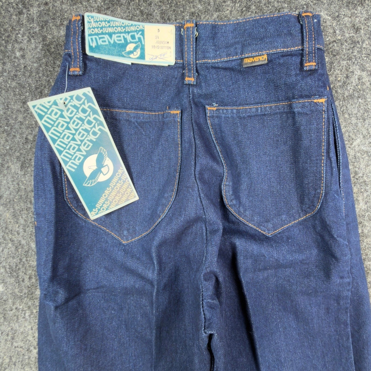 Maverick 80s Vintage Pleated Jeans Junior 5 Blue Cotton NWT Made in USA