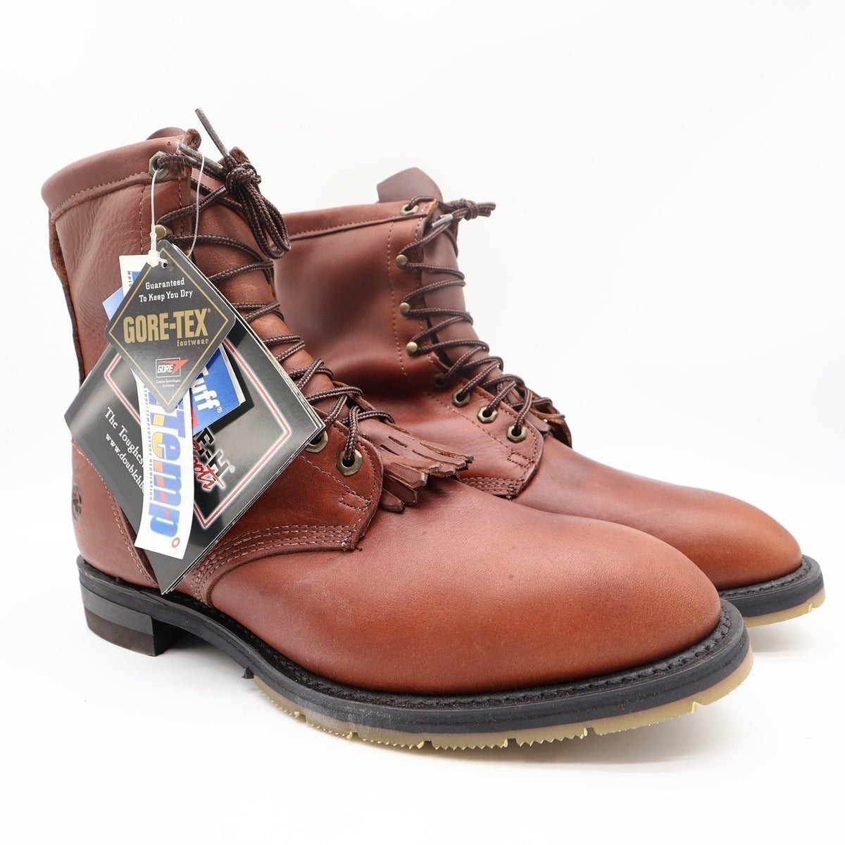 Double-H Vintage 90s Packer Boots Mens 11 D Brown Leather Gore-Tex USA NWT Box