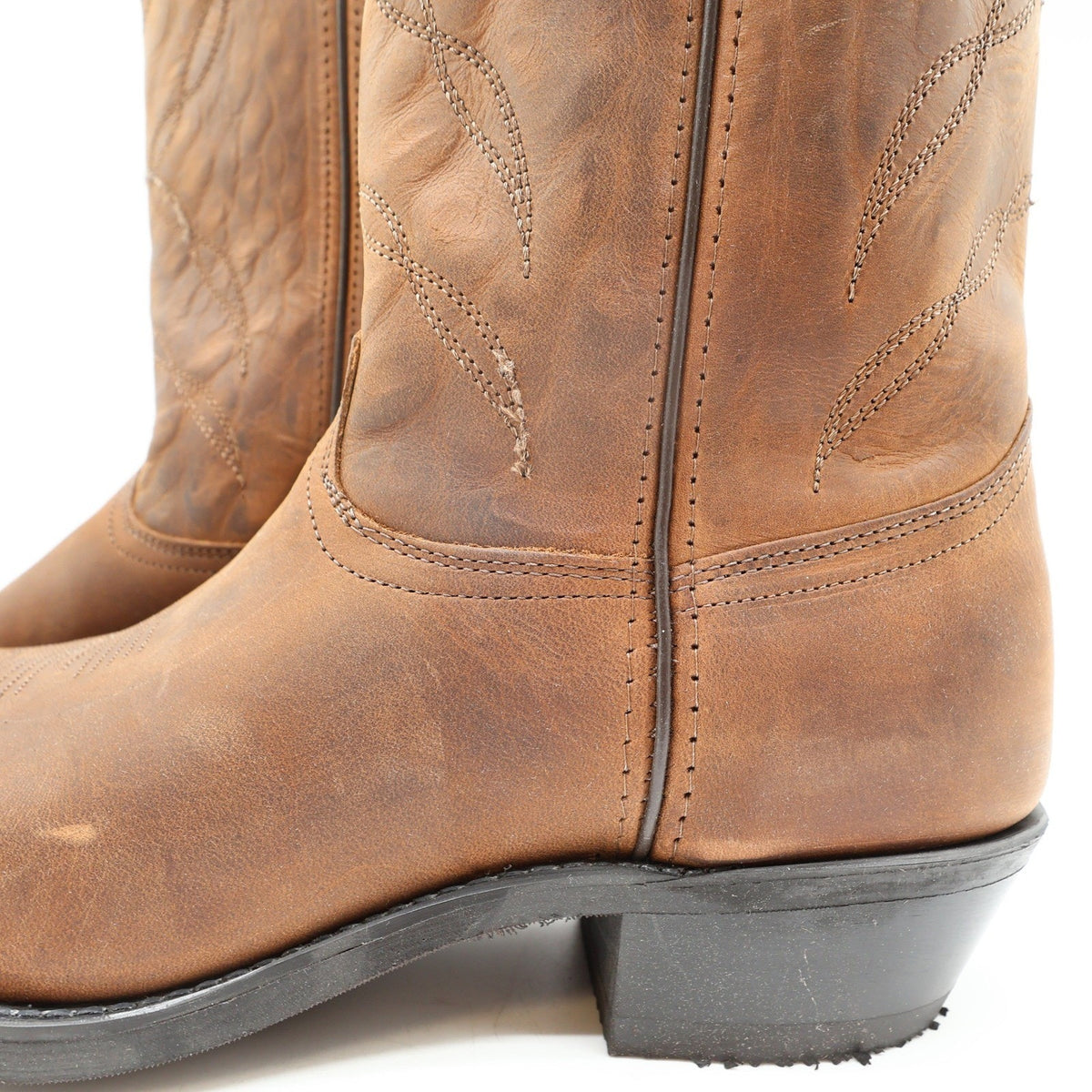 Laredo Brushwood 1805 Tan Leather Western Cowboy Boots Men's 12D NWT