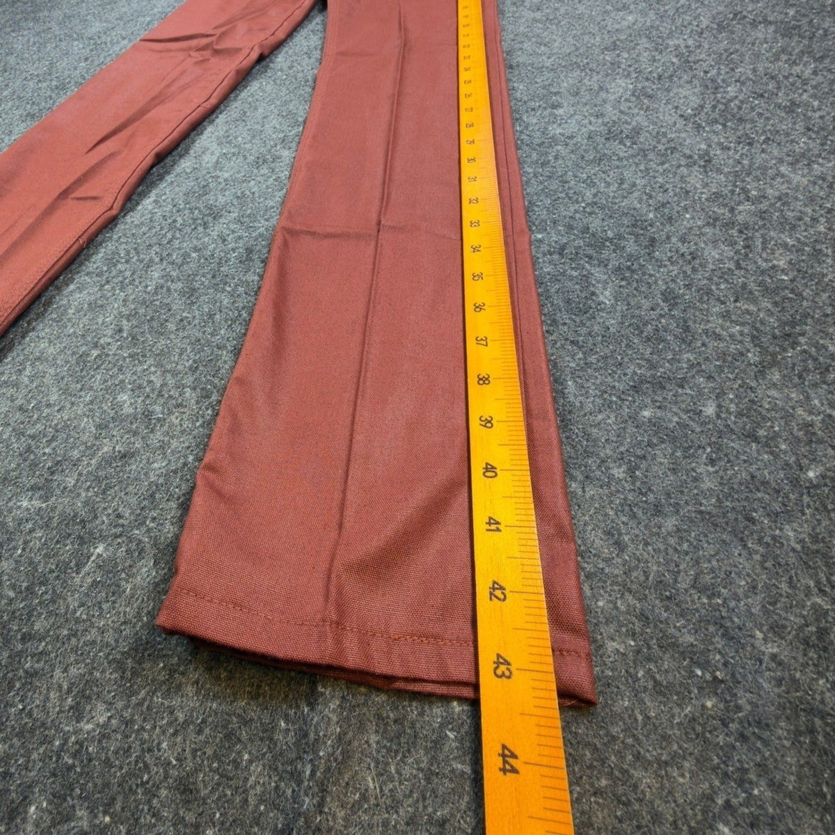 Maverick 70s Vintage Flare Pants Juniors 7 Rust Red Polyester Deadstock NWT