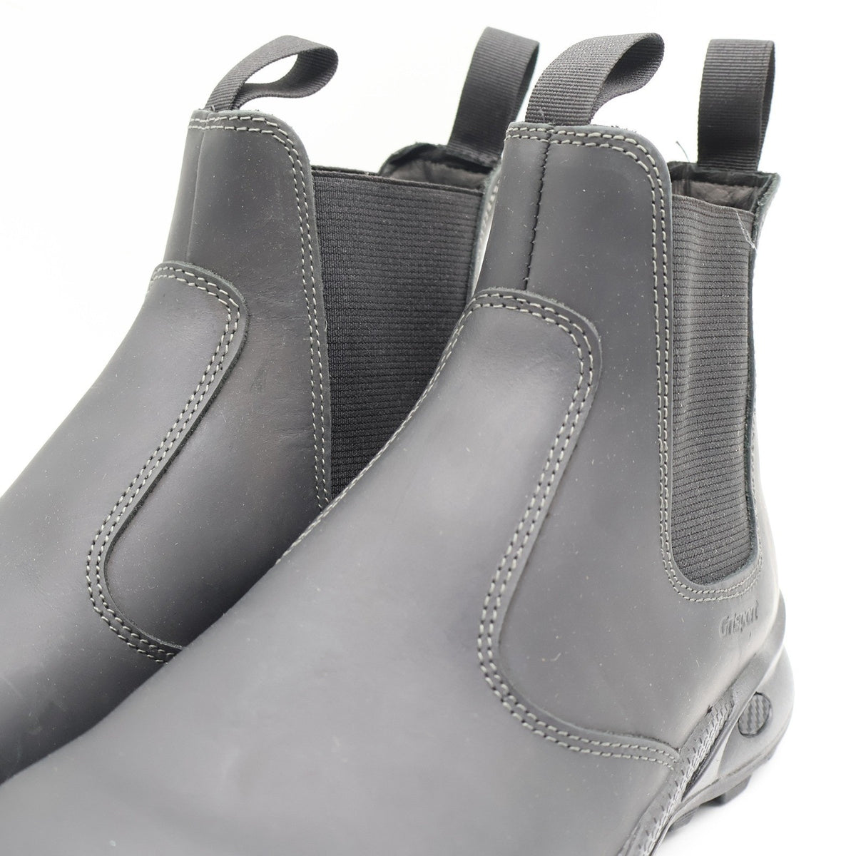 Grisport Cardigan Chelsea Boots Mens 10.5 Black Leather Pull On Italy 7003D8